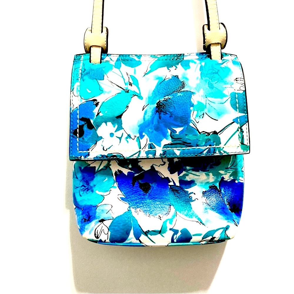 🔆Paolo Italian Faux Leather Crossbody Bag with Zipper Floral Design